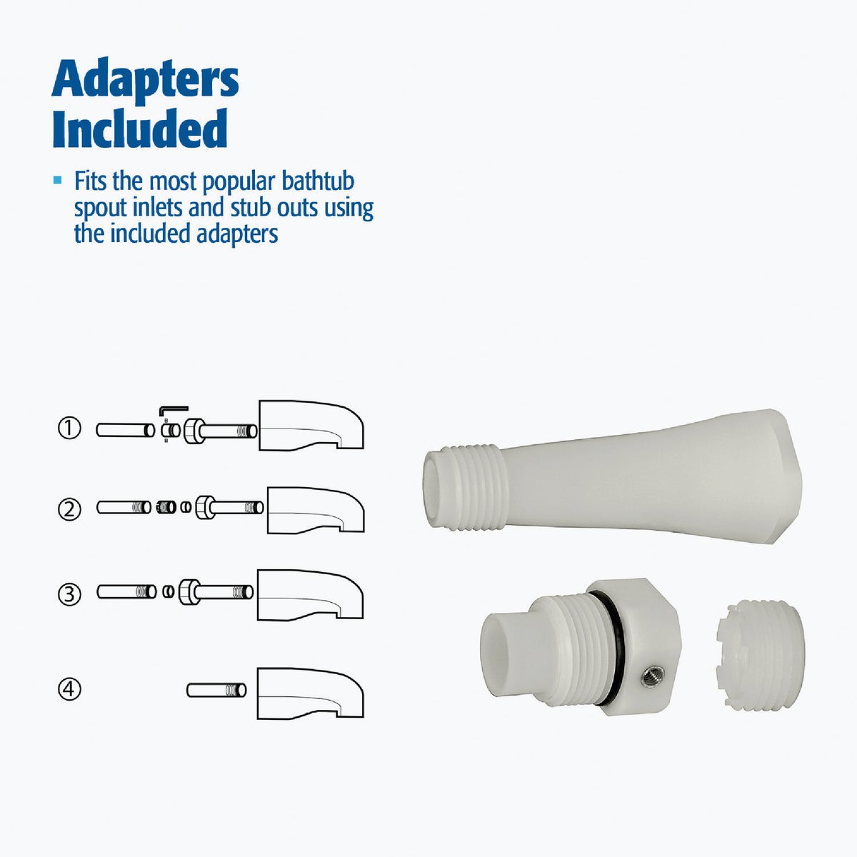 Do it Best Universal Fit Chrome Bathtub Spout Image 5