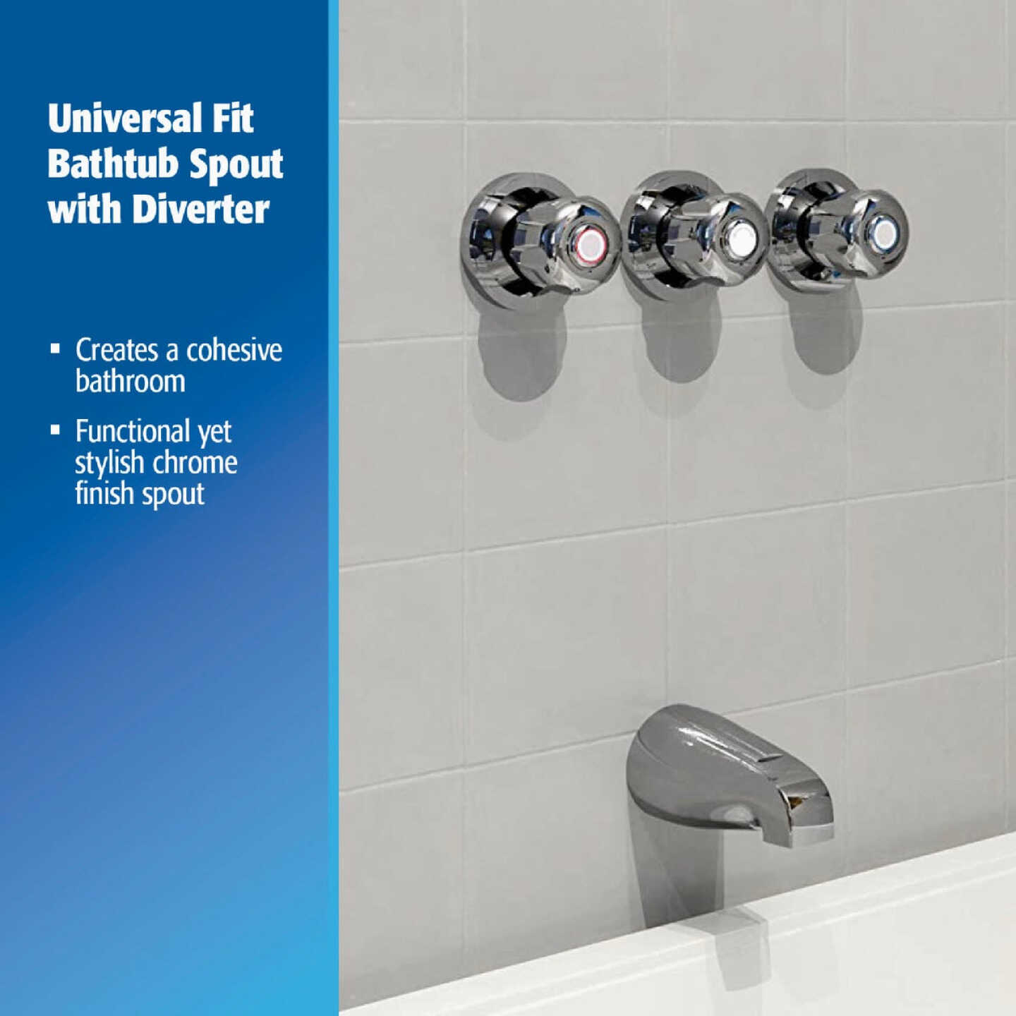 Do it Best Universal Fit Chrome Bathtub Spout Image 6