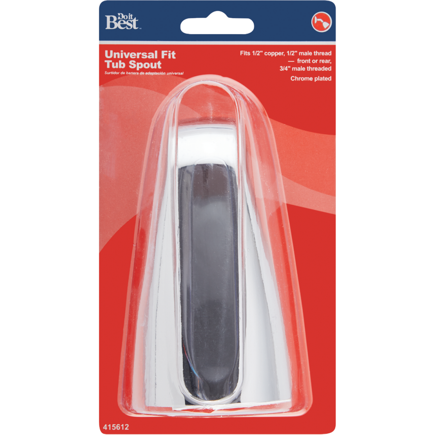Do it Best Universal Fit Chrome Bathtub Spout Image 7