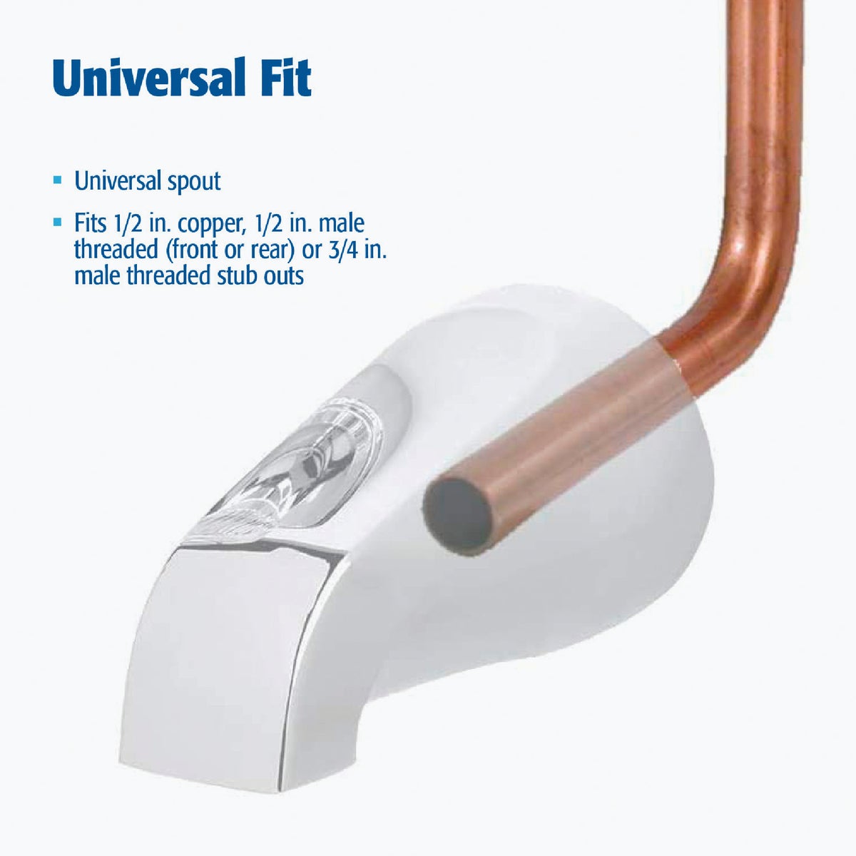 Do it Best Universal Fit Chrome Bathtub Spout Image 3