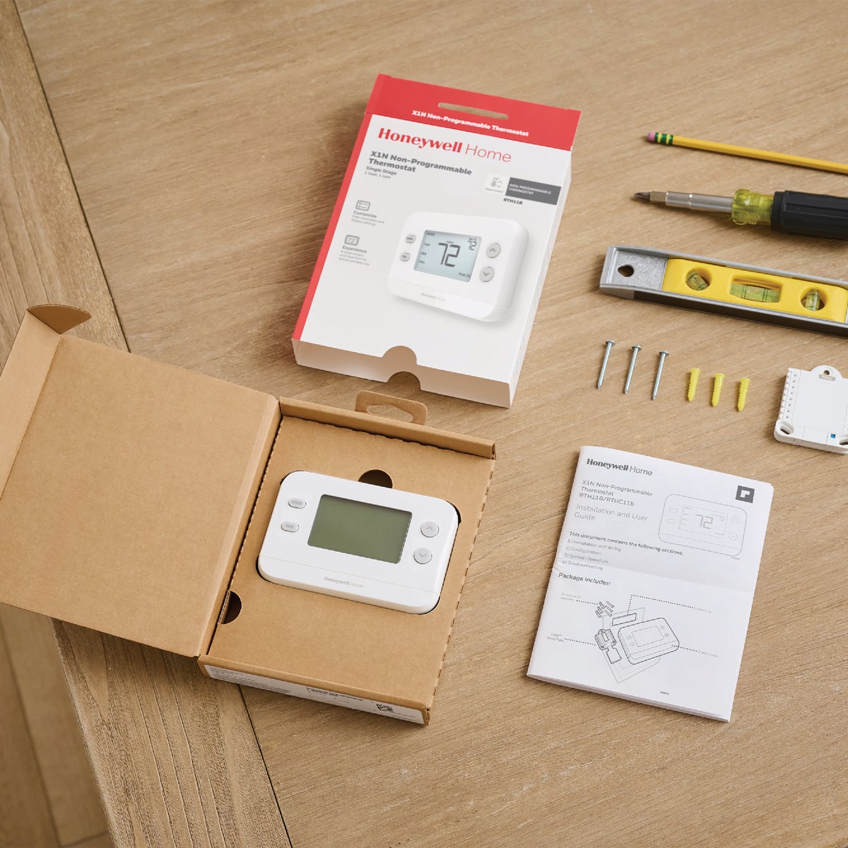 Honeywell Home X1N Non-Programmable White Digital Thermostat Image 5