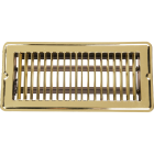 Home Impressions 4 In. x 10 In. Bright Brass Steel Floor Register Image 1