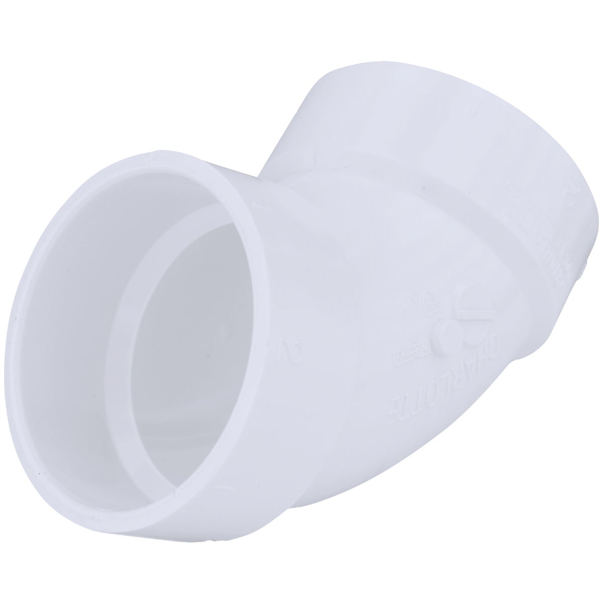 Charlotte Pipe 2 In. Schedule 40 60 Deg. DWV PVC Elbow (1/6 Bend) Image 1