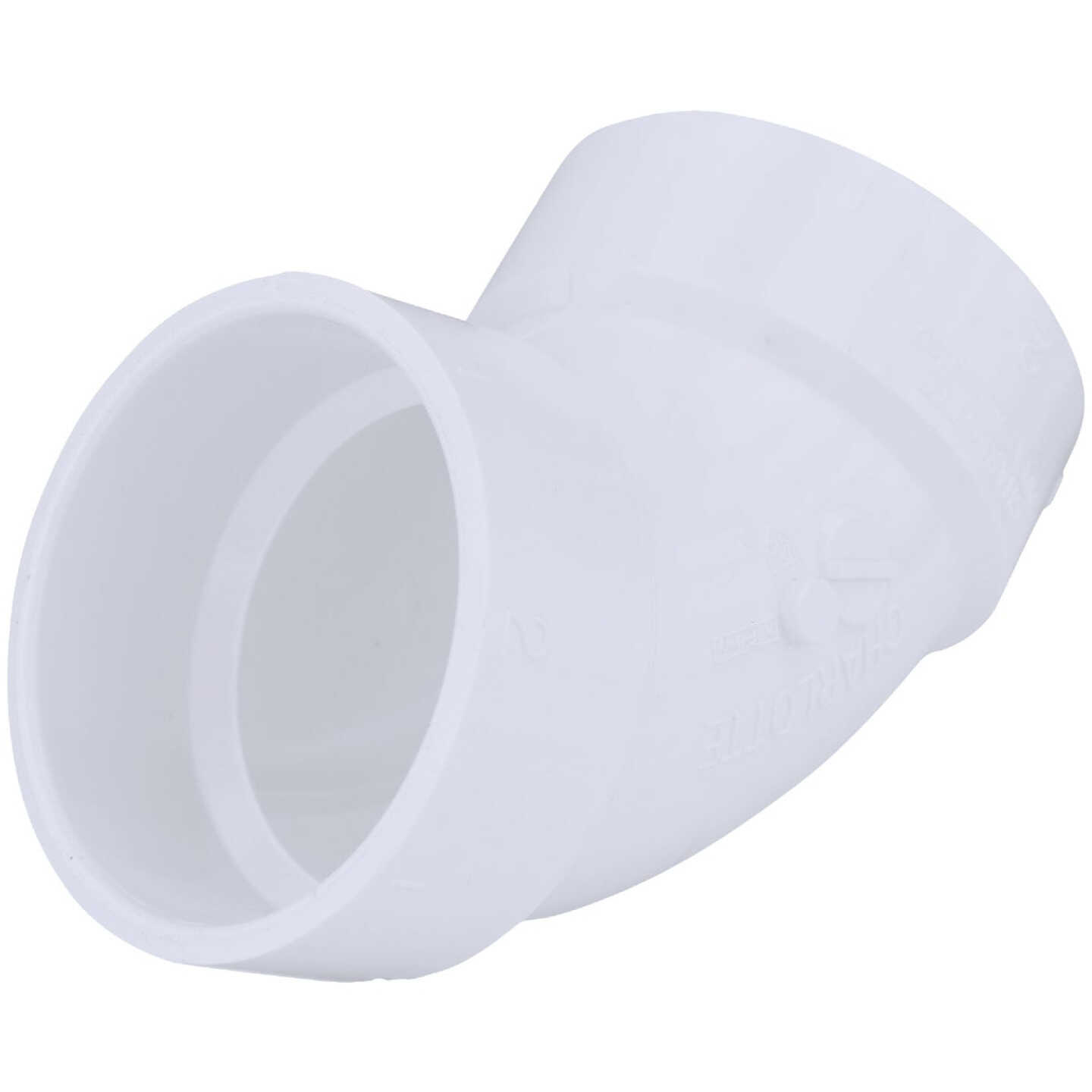 Charlotte Pipe 2 In. Schedule 40 60 Deg. DWV PVC Elbow (1/6 Bend) Image 1