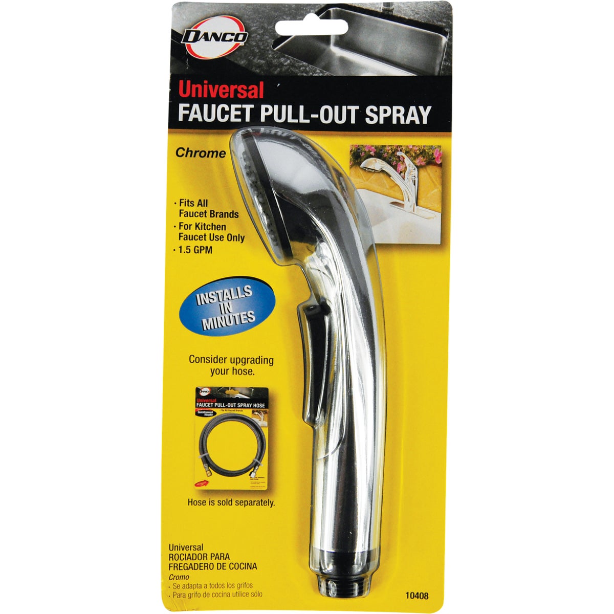 Danco Universal Fit Chrome Pull-Out Sprayer Head Image 6
