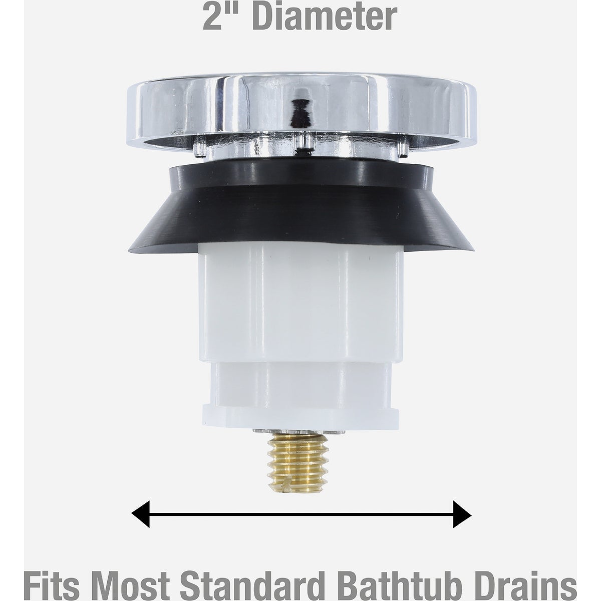 Danco 2 In. Universal Touch-Toe Bathtub Drain Stopper in Chrome Image 4