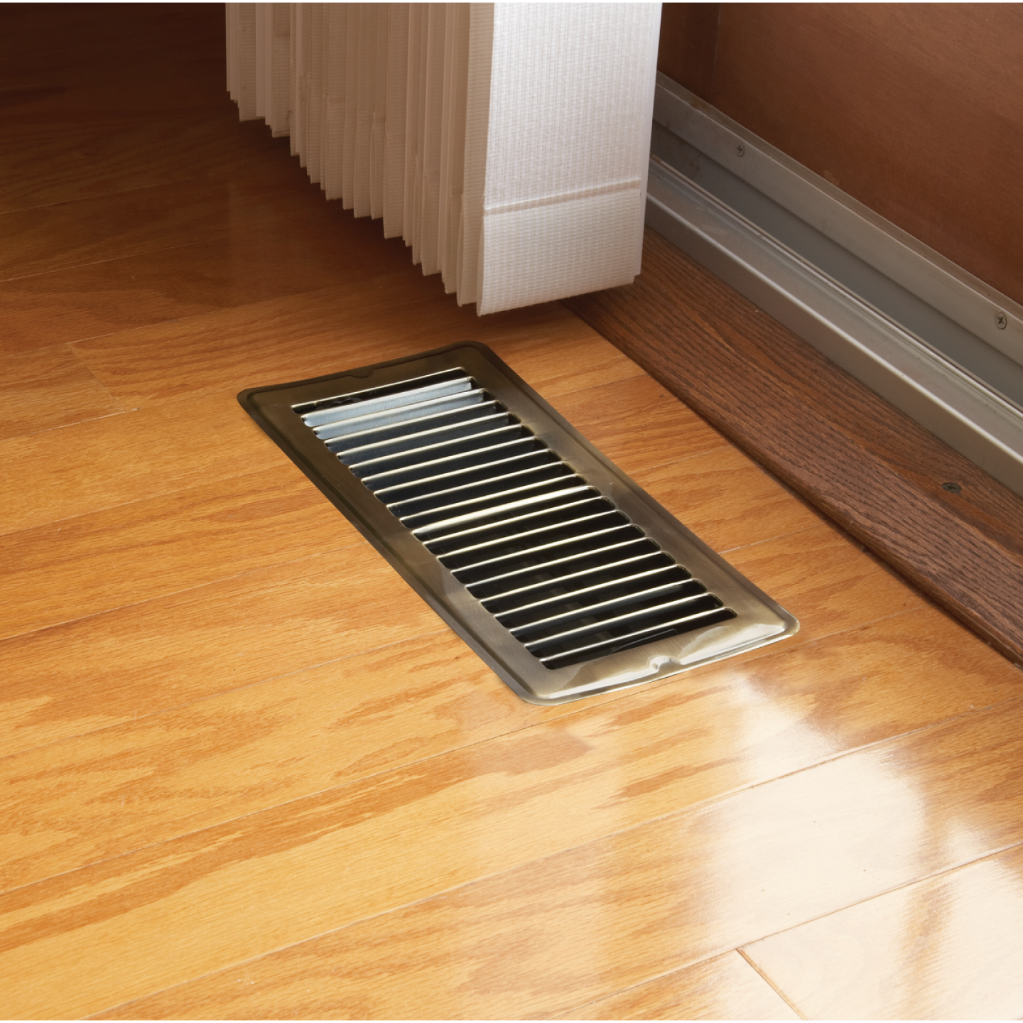 Home Impressions 4 In. x 10 In. Antique Brass Steel Floor Register Image 2