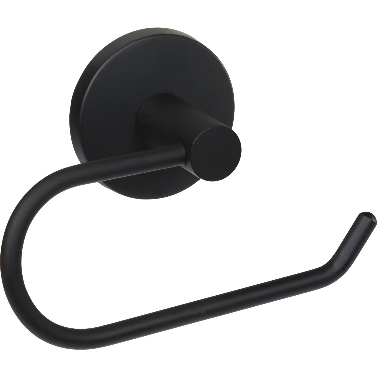 Home Impressions Triton Matte Black Single Post Wall Mount Toilet Paper Holder Image 1