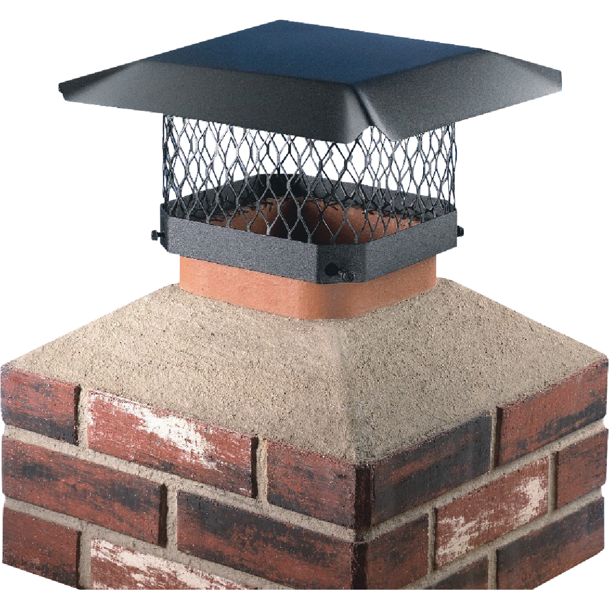 Shelter 9 In. x 13 In. Black Galvanized Steel Chimney Cap Image 1
