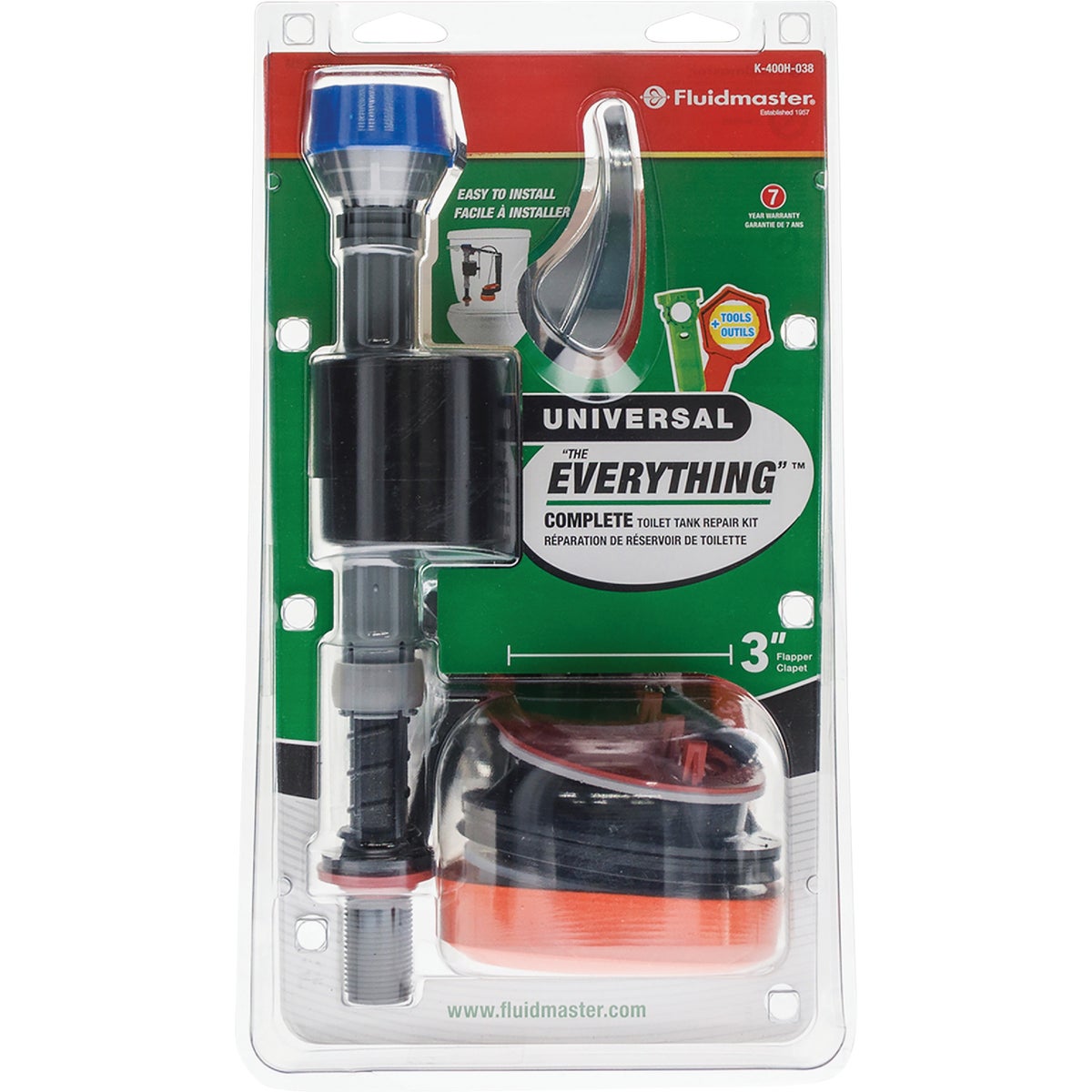 Fluidmaster PerforMAX 2 In. Universal Complete Toilet Repair Kit w/Install Tools Image 9