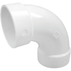 Charlotte Pipe 4 In. Schedule 40 90 Deg. Long Sweep DWV PVC Elbow (1/4 Bend) Image 1