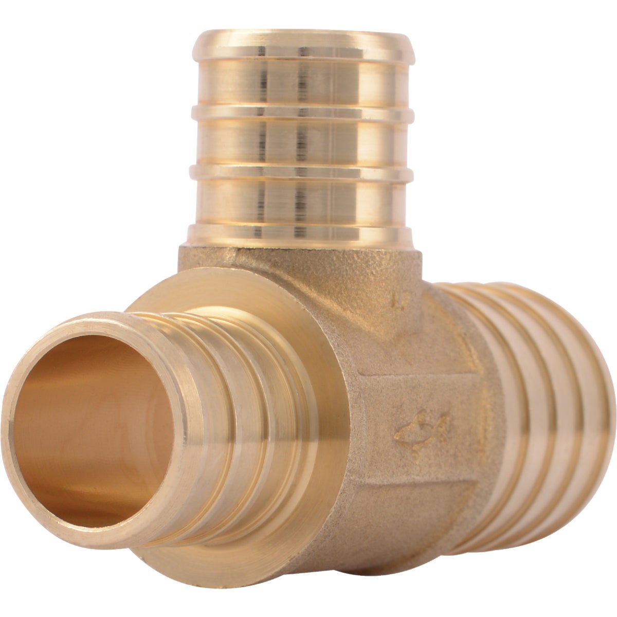 SharkBite 1 In. x 3/4 In. x 3/4 In. Barb Reducing Brass PEX Tee