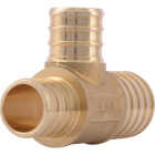 SharkBite 1 In. x 3/4 In. x 3/4 In. Barb Reducing Brass PEX Tee Image 1
