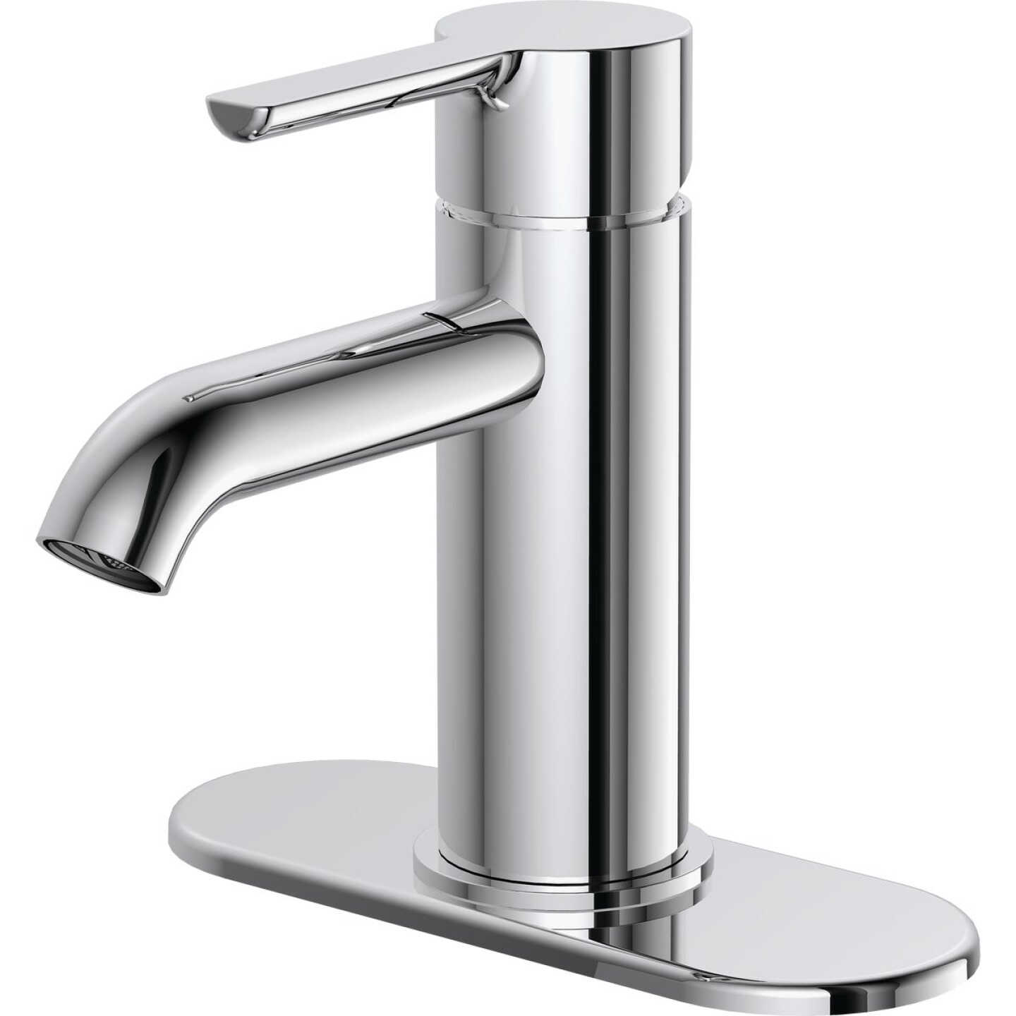 Home Impressions Chrome 1-Handle Lever 4 In. Centerset Monoblock Bathroom Faucet Image 1