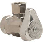 BrassCraft 3/8 In. FIP x 3/8 In. OD Compression Chrome-Plated Brass 1/4-Turn Shut-Off Angle Valve Image 1