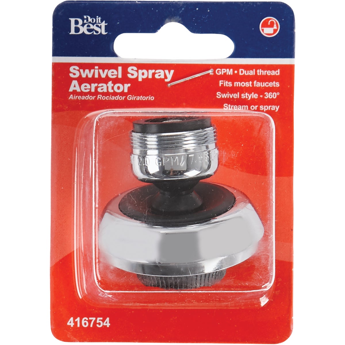 Do it 2.0 GPM Compact Swivel Spray Aerator Image 2