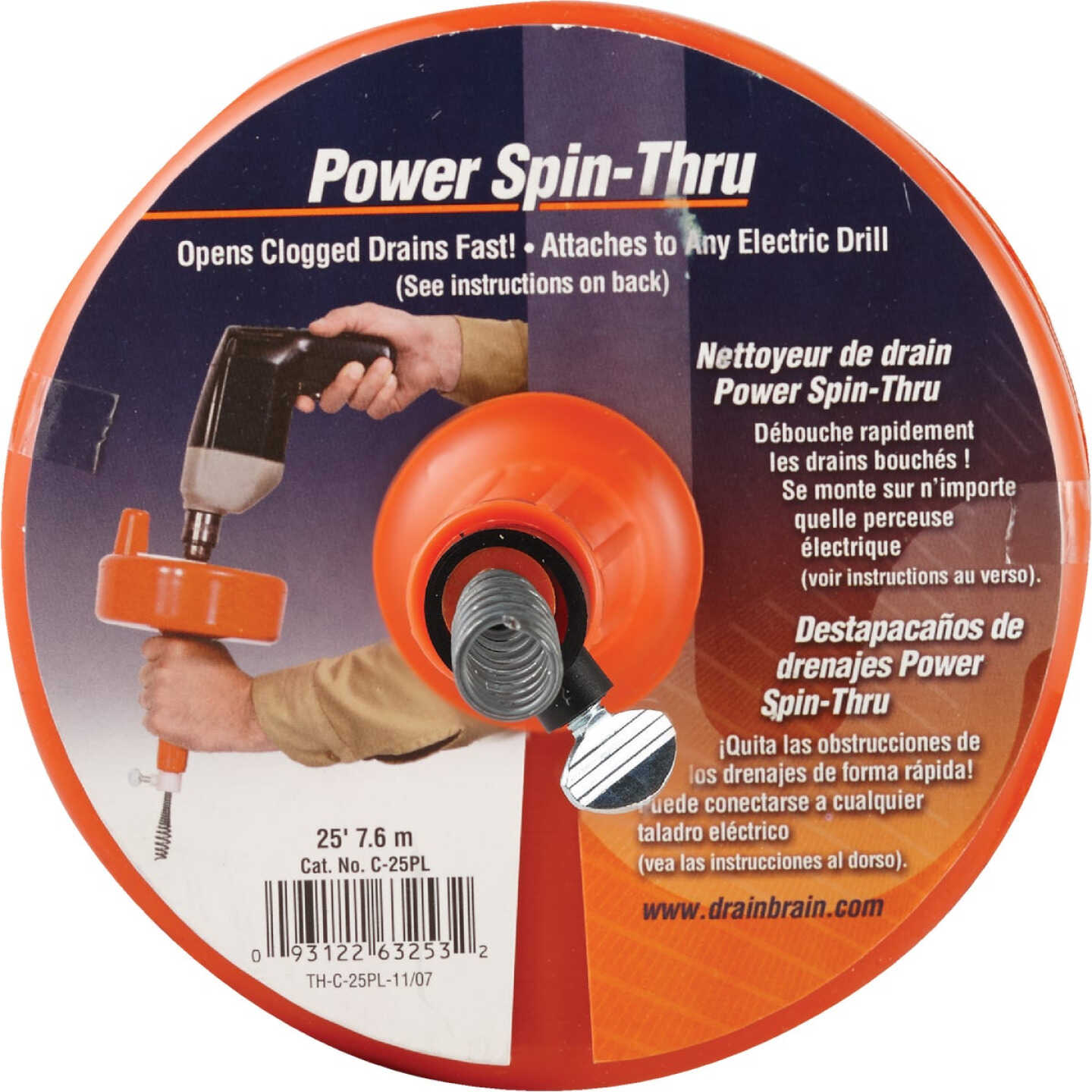 General Wire 1/4 In. x 25 Ft. Plastic Drill Drain Auger Image 2