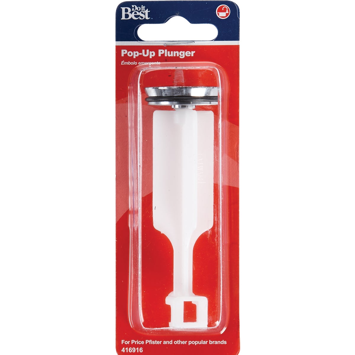 Do it Best 4.09 In. x 1.23 In. Chrome Pop-Up Drain Stopper Image 2