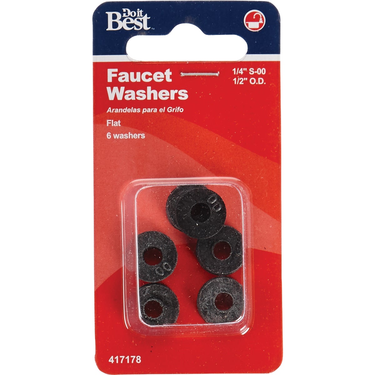 Do it Best 1/2 In. Black Toilet spud Faucet Washer (6 Ct.) Image 2