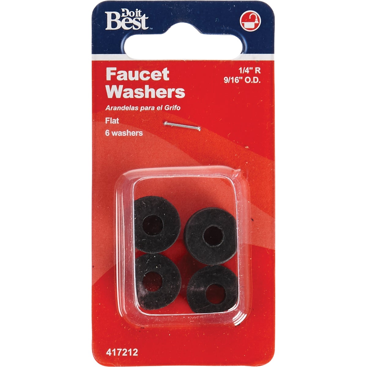Do it Best 9/16 In. Black Flat Faucet Washer (6 Ct.) Image 2
