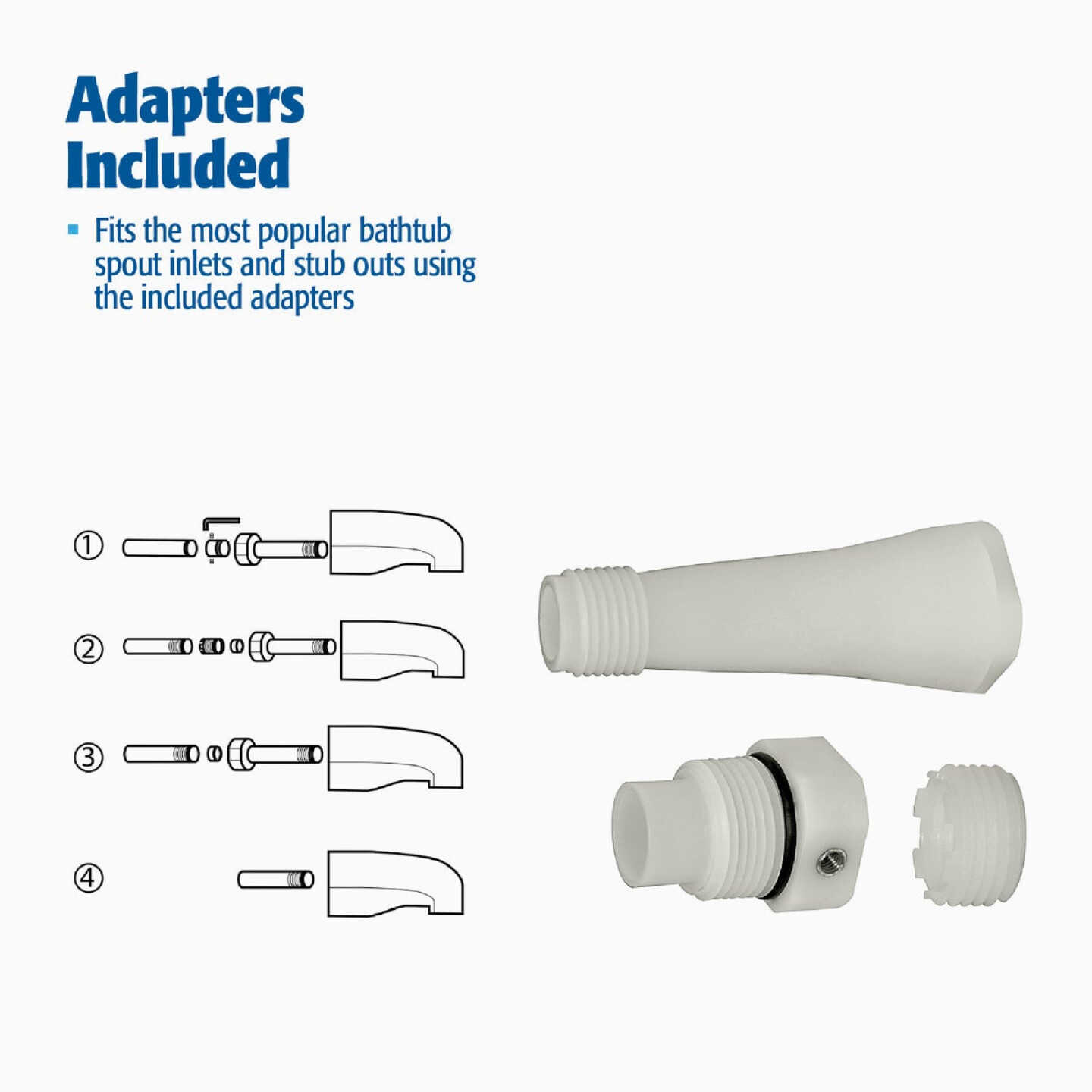 Do it Best Universal Fit Chrome Bathtub Spout with Diverter Image 5