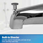 Do it Best Universal Fit Chrome Bathtub Spout with Diverter Image 2