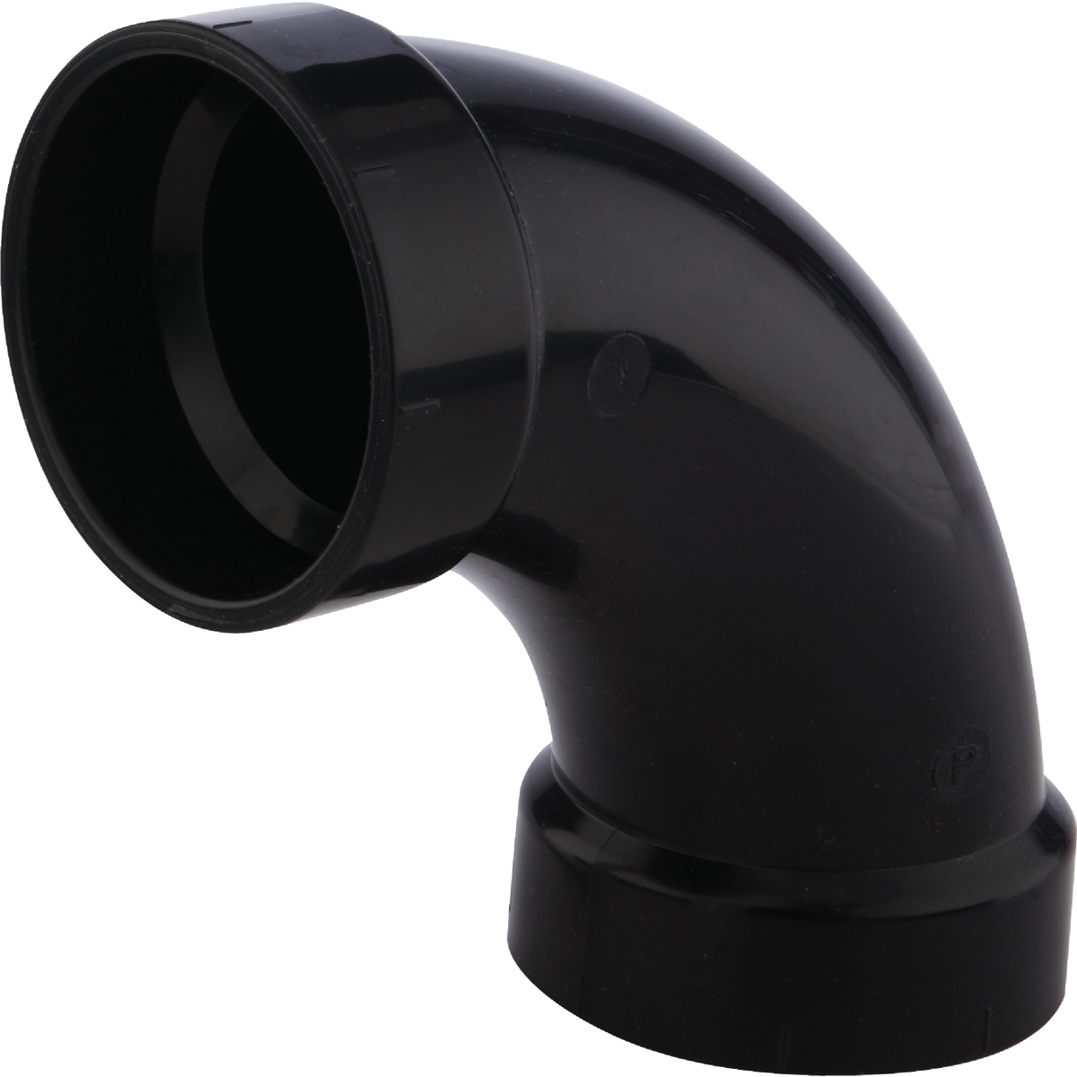 Charlotte Pipe 4 In. Hub x Hub 90 Deg. Long Sweep ABS Elbow (1/4 Bend)