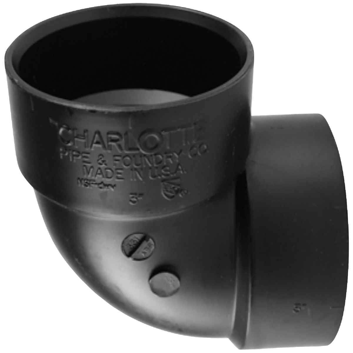 Charlotte Pipe 1-1/2 In. Hub x Hub 90 Deg. Vent ABS Elbow (1/4 Turn)