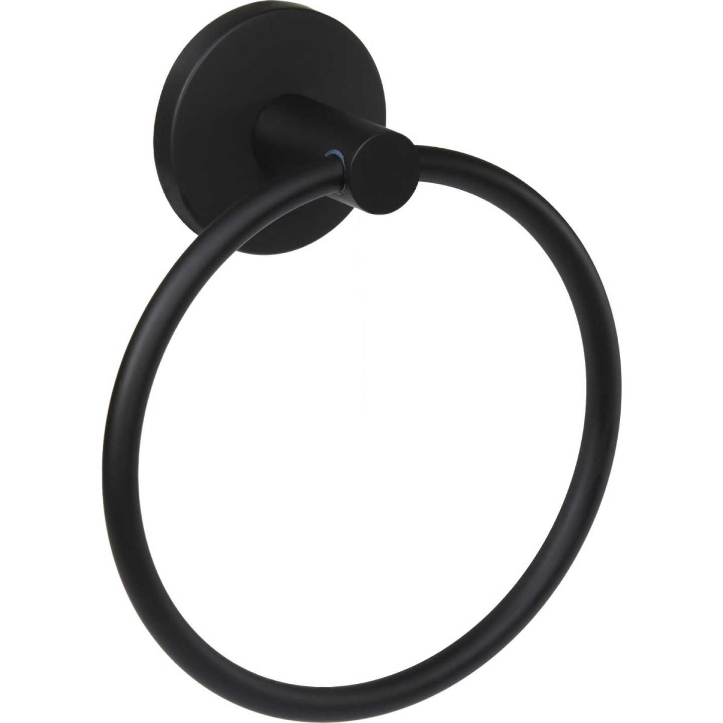 Home Impressions Triton Matte Black Towel Ring Image 1