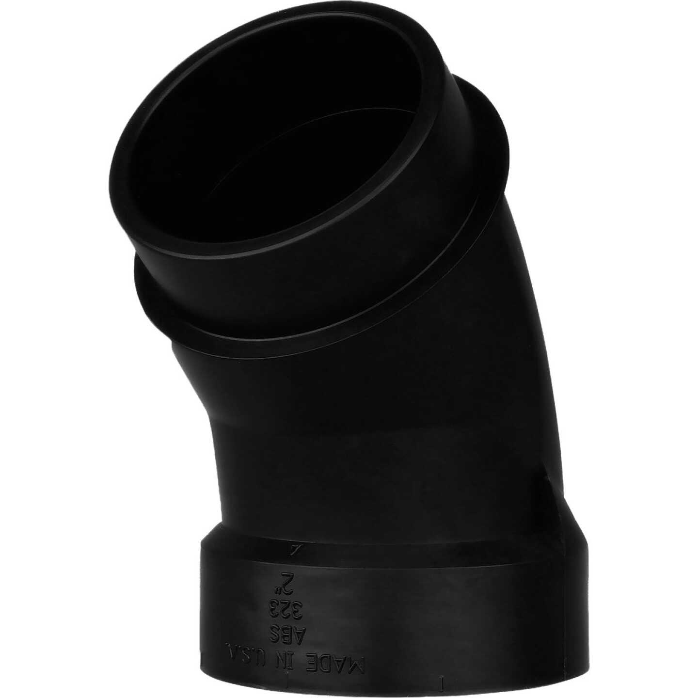 Charlotte Pipe 2 In. Hub x Spigot 45 Deg. Street ABS Elbow (1/8 Bend) Image 1