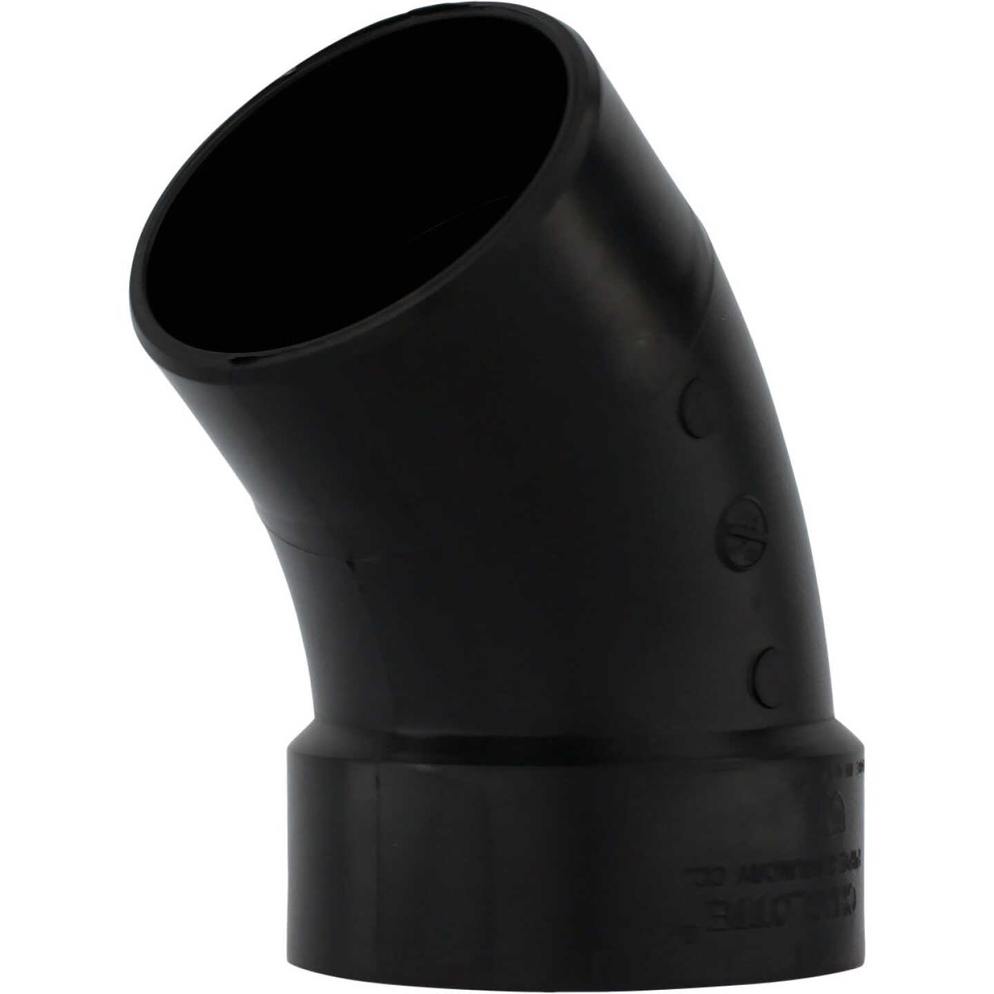 Charlotte Pipe 4 In. Hub x Spigot 45 Deg. Street ABS Elbow (1/8 Bend) Image 1