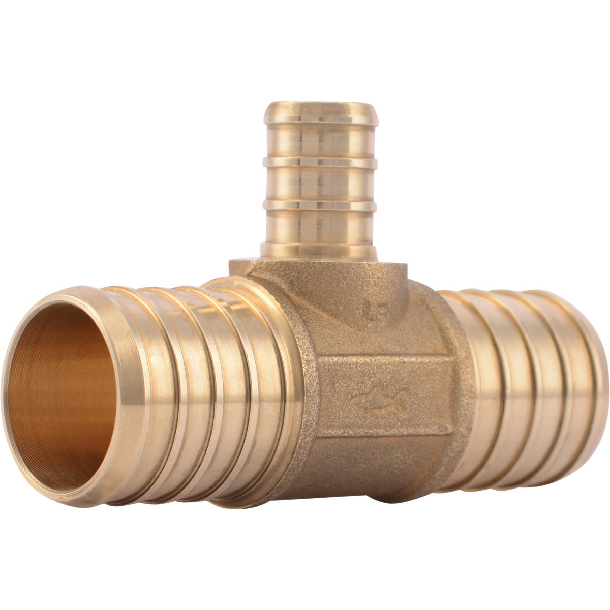SharkBite 1 In. x 1 In. x 1/2 In. Barb Reducing Brass PEX Tee