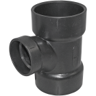 Charlotte Pipe 3 x 3 x 2 In. Hub x Hub x Hub Reducing Sanitary ABS Waste & Vent Tee Image 1