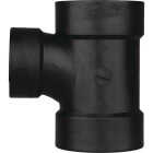Charlotte Pipe 4 x 4 x 2 In. Hub x Hub x Hub Reducing Sanitary ABS Waste & Vent Tee Image 1