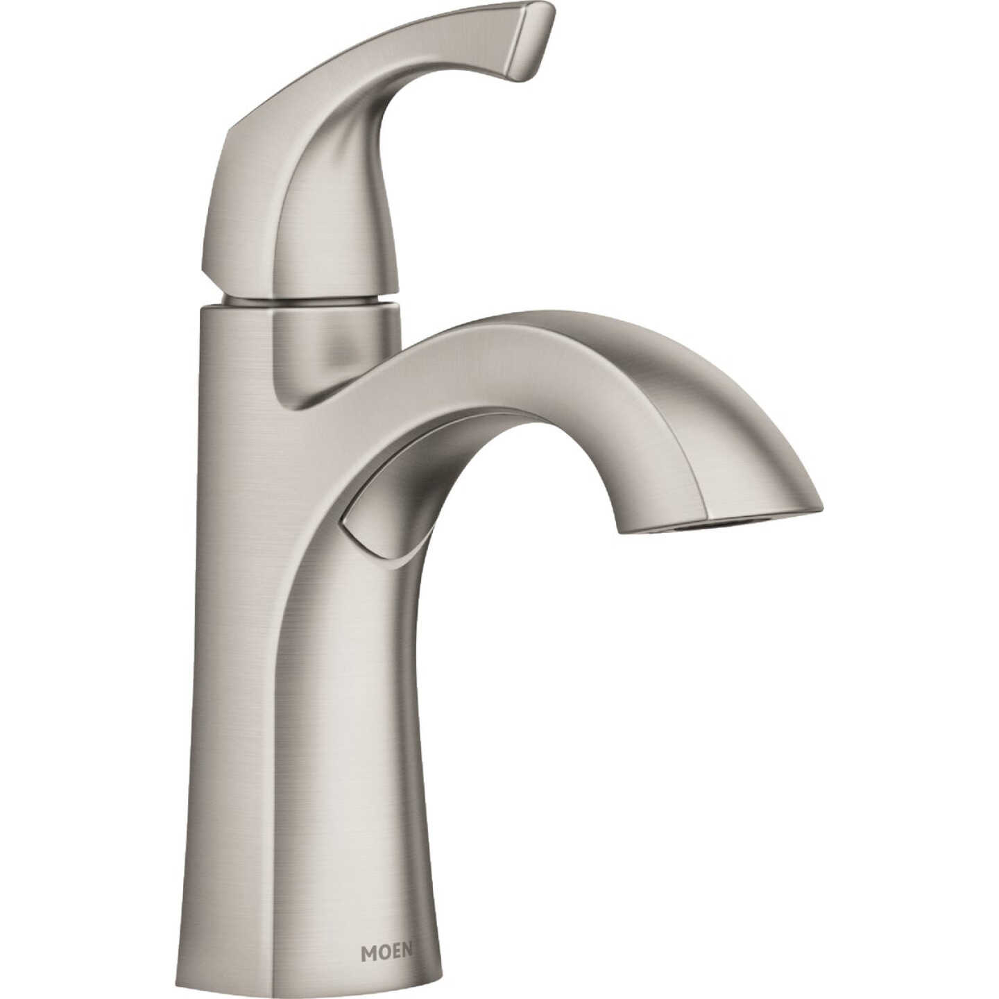 Moen Lindor 1-Handle Lever Centerset Bathroom Faucet, Spot Resist Brushed Nickel Image 1