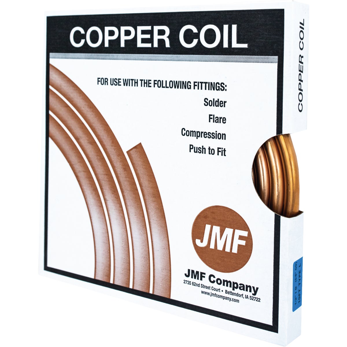 JMF Company 1/4 In. x 20 Ft. Type L Copper Tube