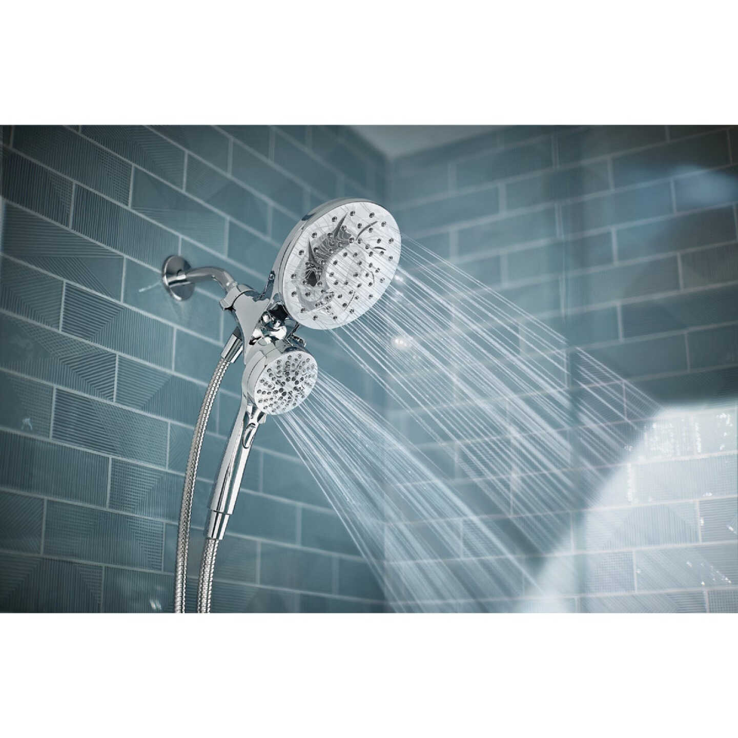 Moen Engage 6-Spray 1.75 GPM Combo Handheld & Rainshower Shower Head with Magnetix, Chrome Image 2