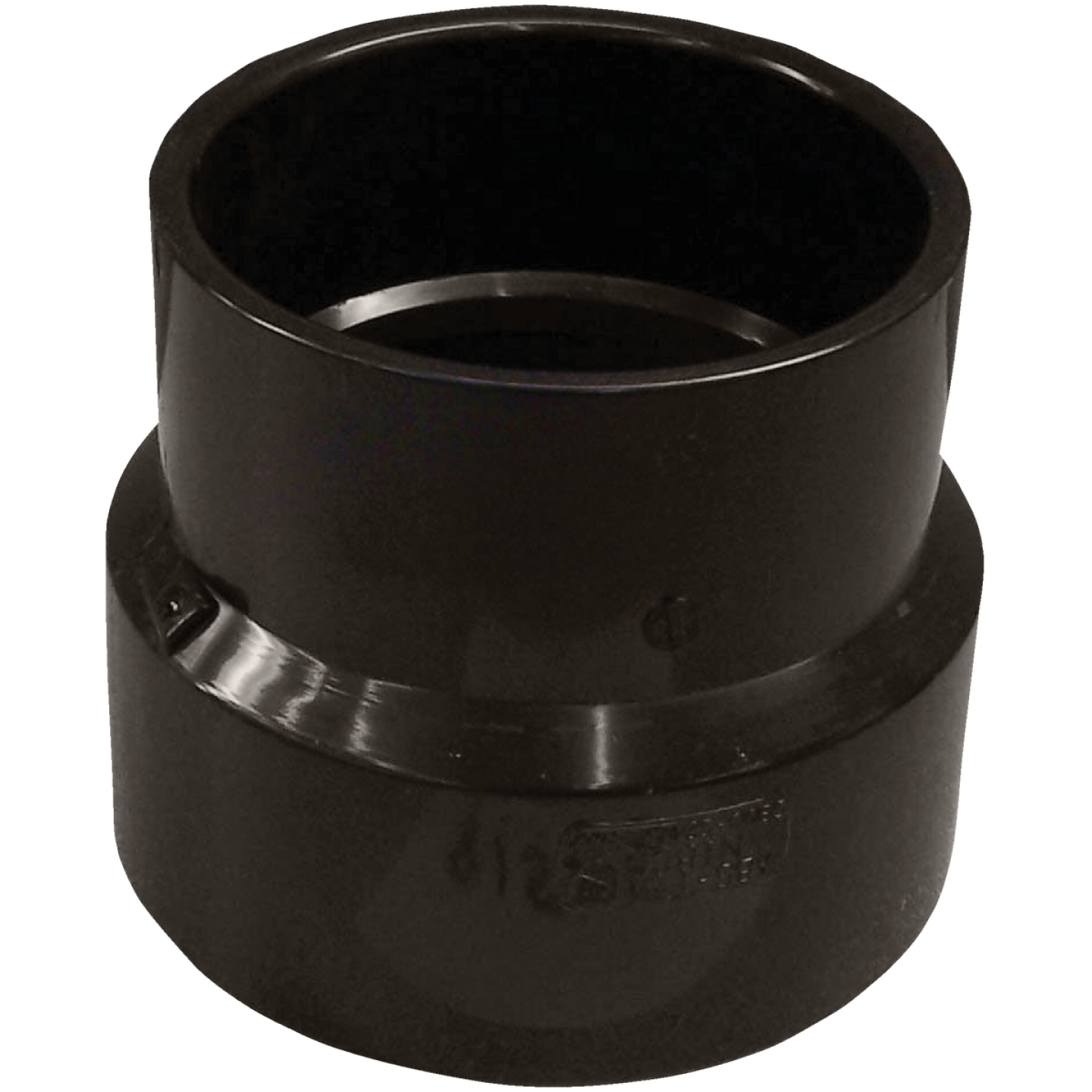 Charlotte Pipe 4 In. x 3 In. Sewer Hub x Sch 40 Hub Sewer Pipe Adapter ABS Coupling Image 1