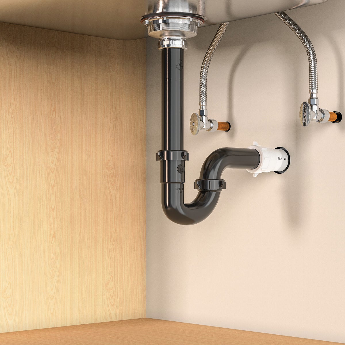 Keeney 1-1/2 In. OD x 12 In. Black Plastic Tailpiece Image 4