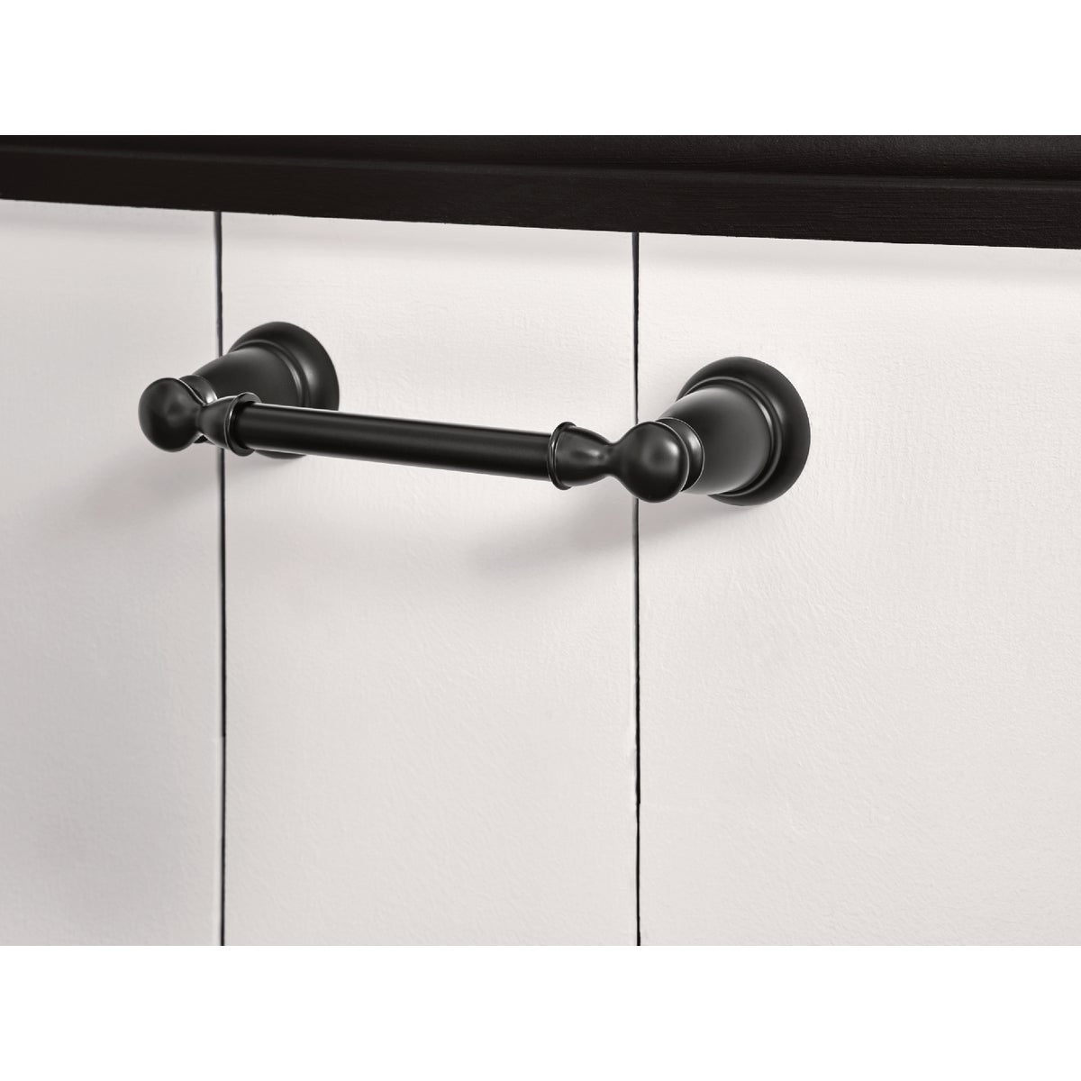 Moen Banbury Pivoting Wall Mount Paper Holder, Matte Black Image 2