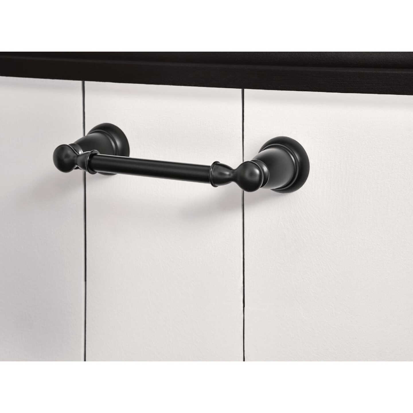 Moen Banbury Pivoting Wall Mount Paper Holder, Matte Black Image 2