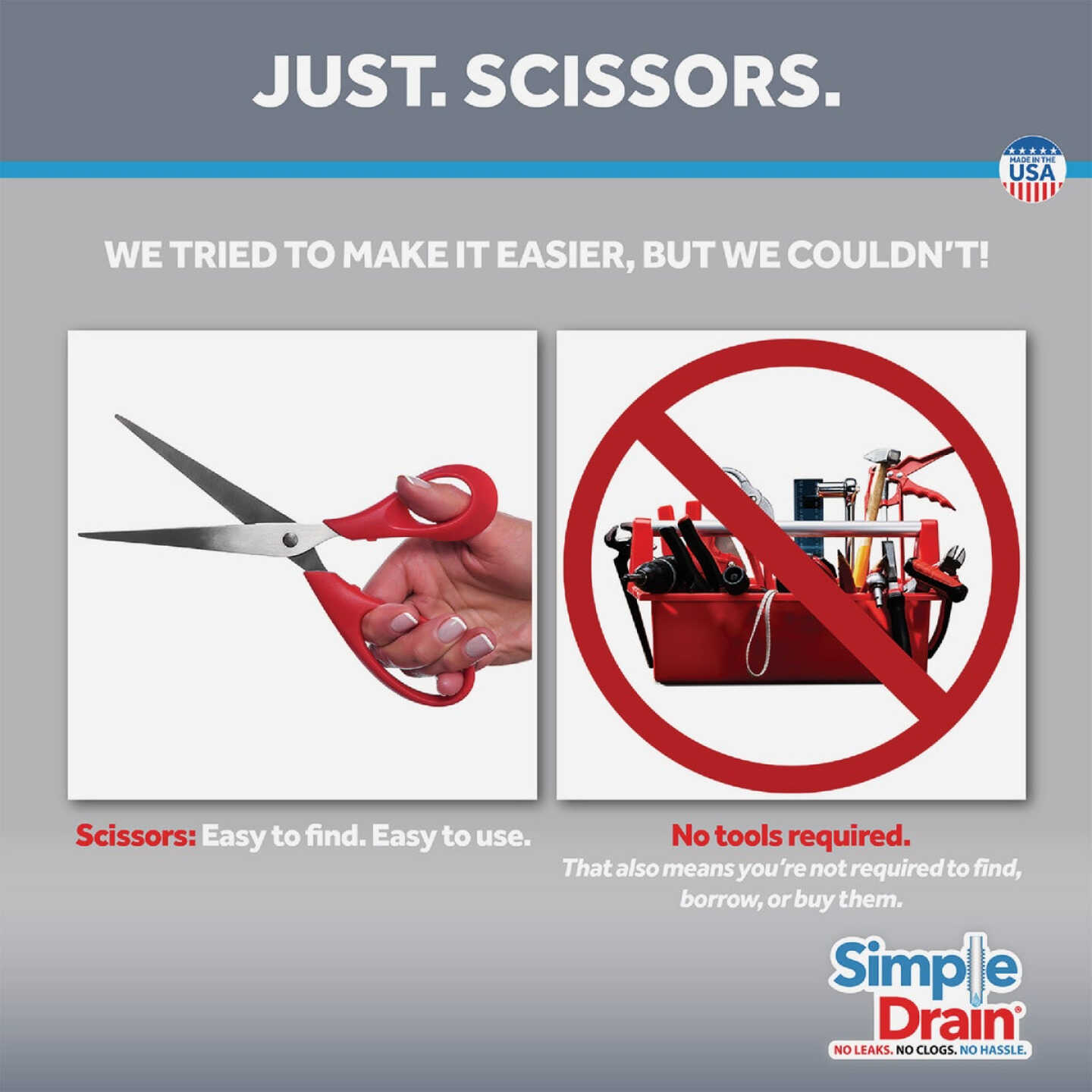 Simple Drain Self-Plunging Sink Drain Universal Trap Repair Kit Image 4