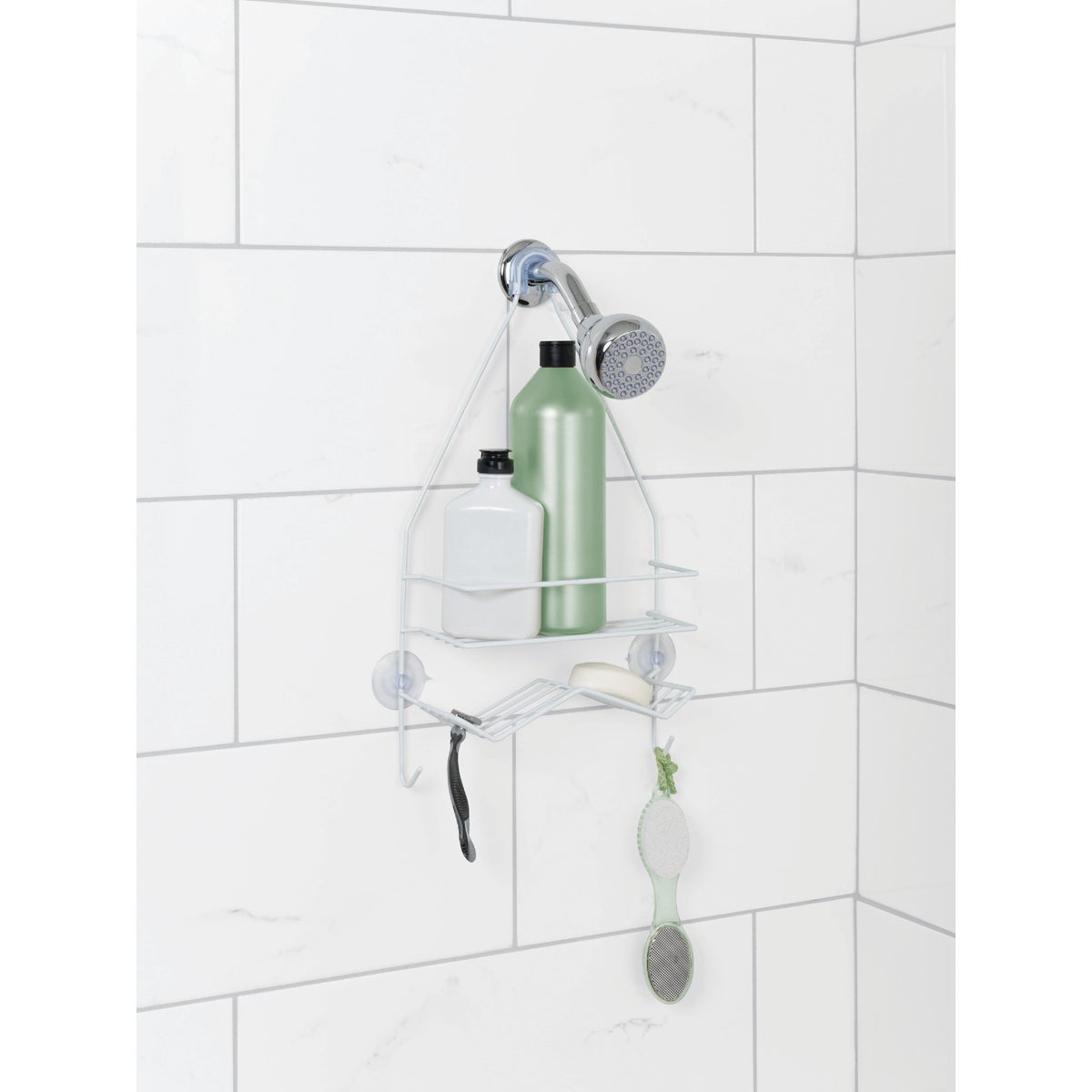 Zenith Zenna Home White 10 In. x 17-3/4 In. Shower Caddy Image 2