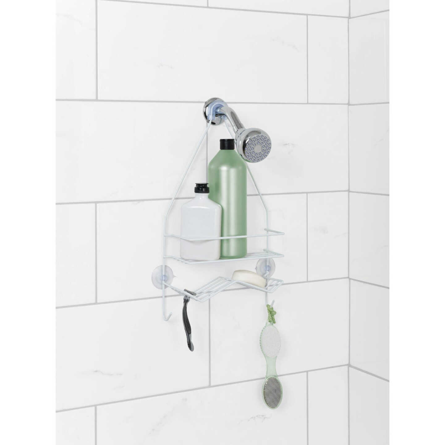 Zenith Zenna Home White 10 In. x 17-3/4 In. Shower Caddy Image 2