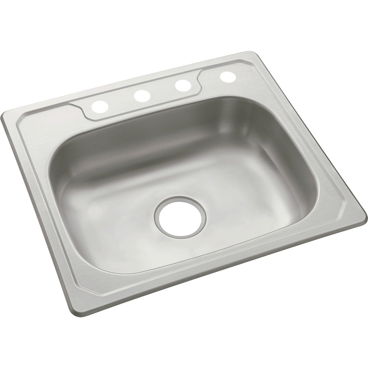 Sterling Middleton Single Bowl 25 In. x 22 In. x 6 In. Deep Stainless Steel Drop-In Kitchen Sink