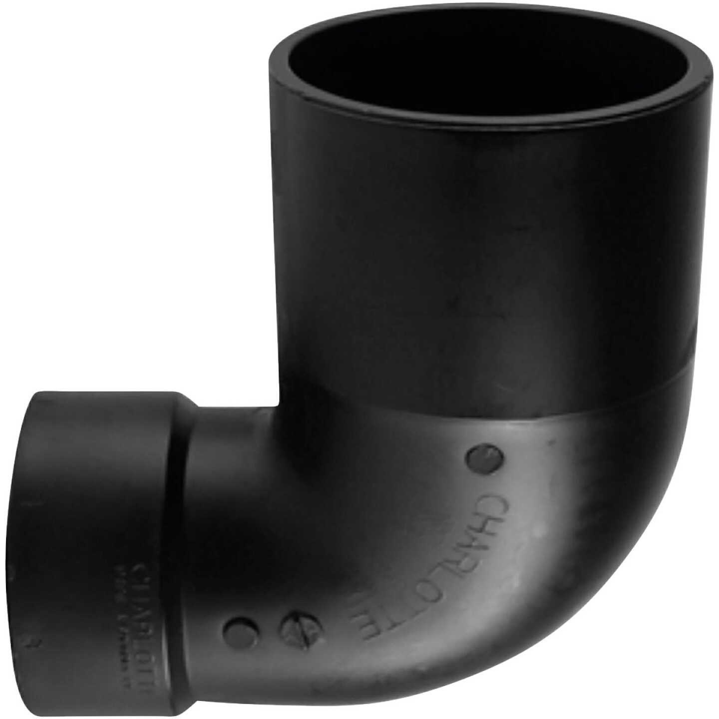 Charlotte Pipe 4 In. x 3 In. Spigot x Hub 90 Deg. Reducing Closet Bend ABS Elbow (1/4 Bend) Image 1