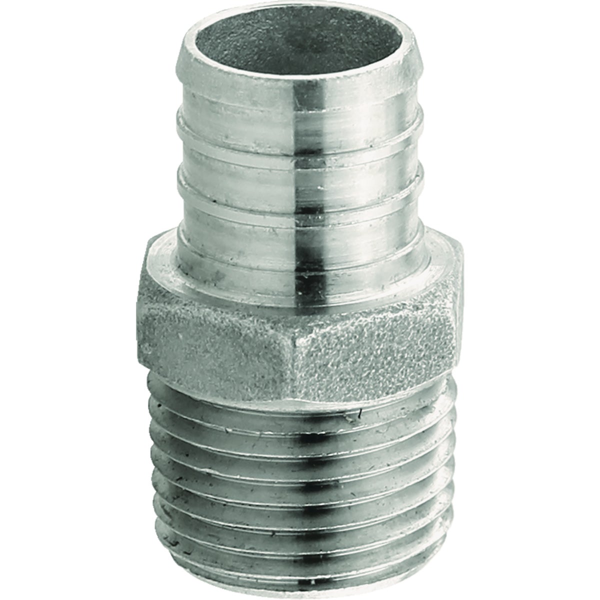Plumbeez 3/4 In. x 1/2 In. MPT Stainless Steel PEX Adapter Image 1