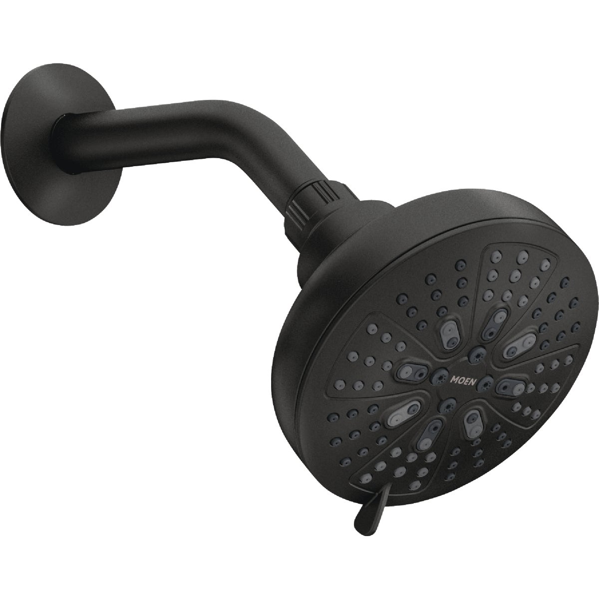 Moen Hydro Energetix 8-Spray Pattern 4.75 In. Wall Mount Fixed Shower Head, Matte Black