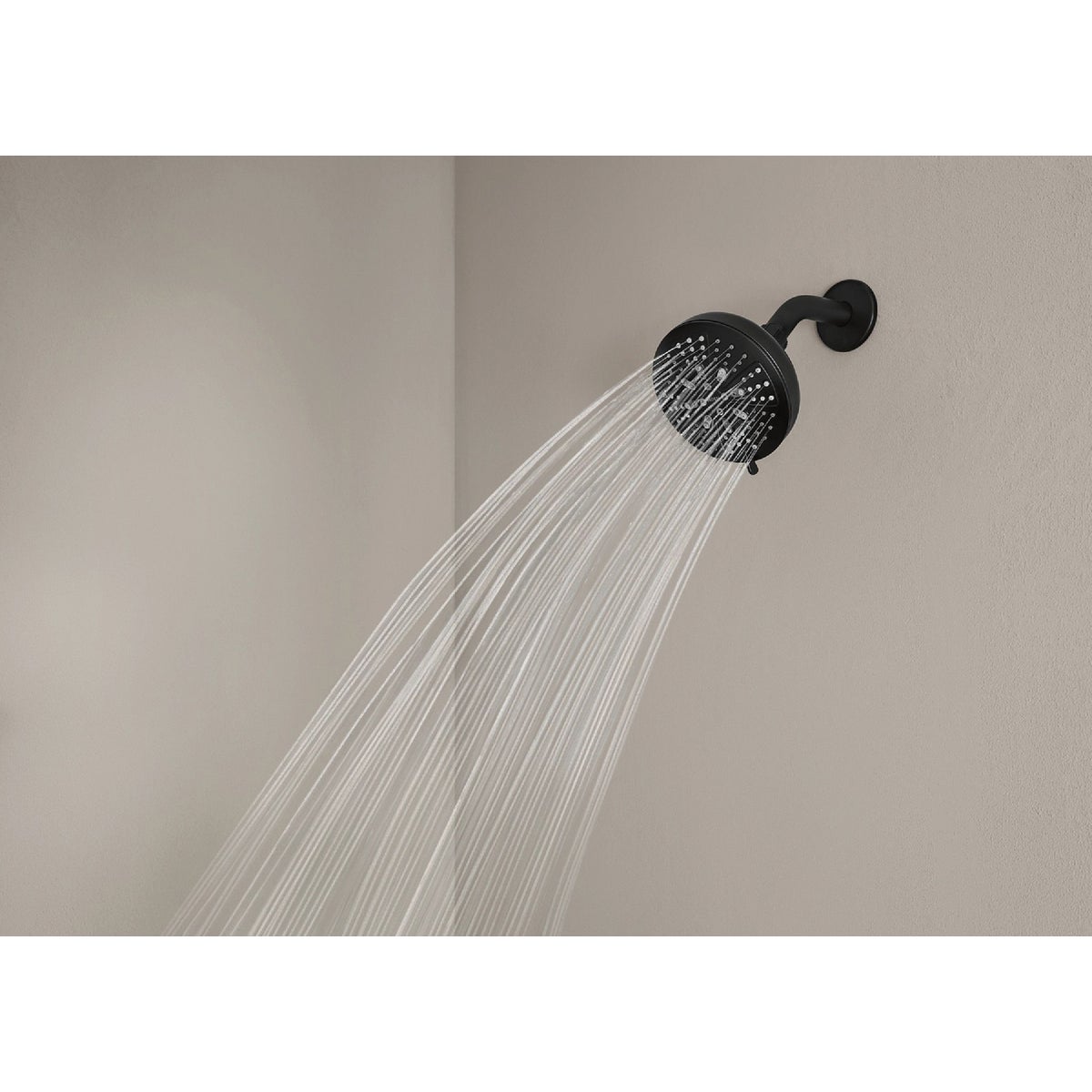 Moen Hydro Energetix 8-Spray Pattern 4.75 In. Wall Mount Fixed Shower Head, Matte Black Image 3