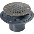 Sioux Chief 2 In. PVC Shower Drain with 4-1/4 In. Stainless Steel Snap-In Strainer Image 1